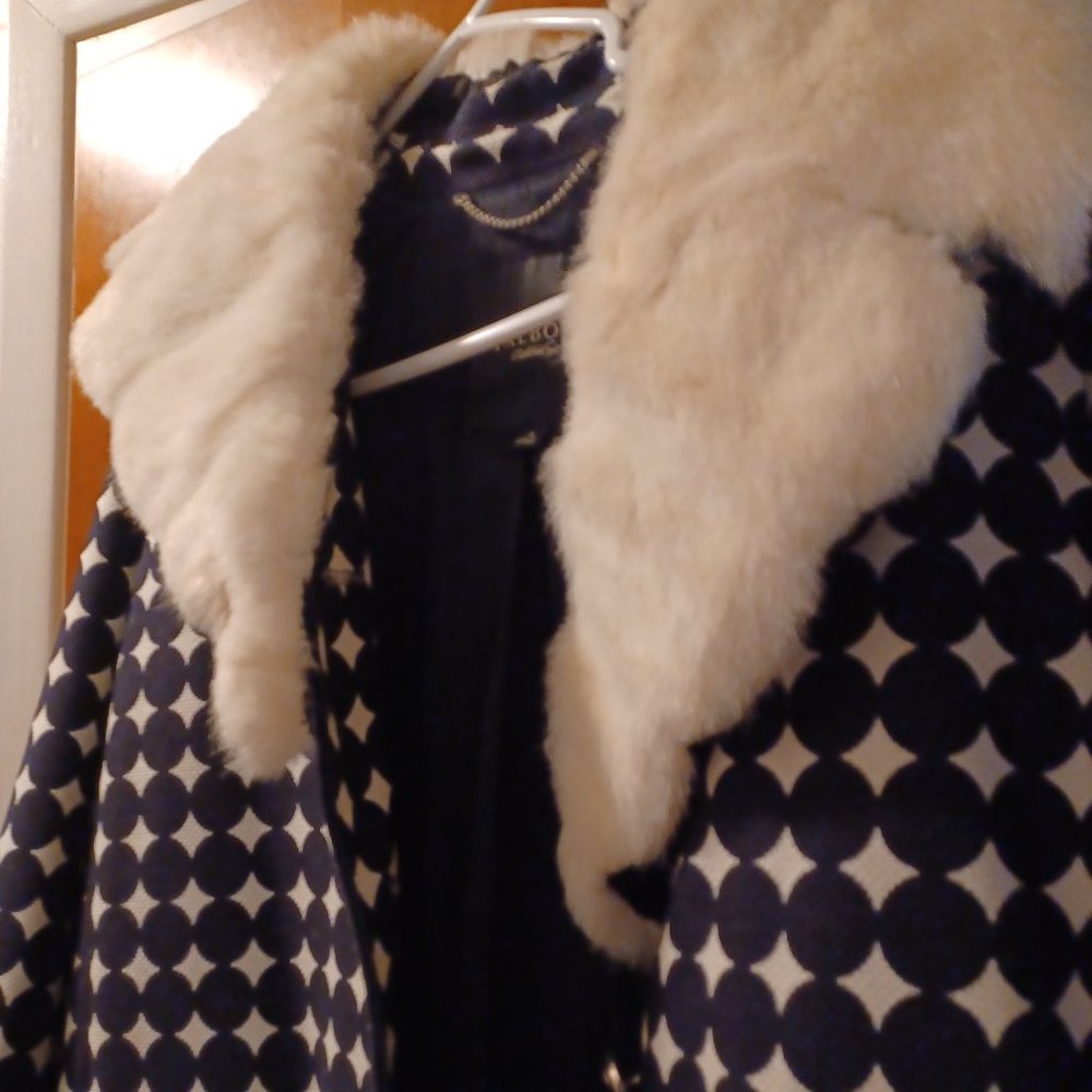 Talbot Polka Dot Coat. Size 8  Black and White Polka Dot